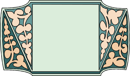 Floral Borders for Business: Elegant Green and Brown Design Clipart
