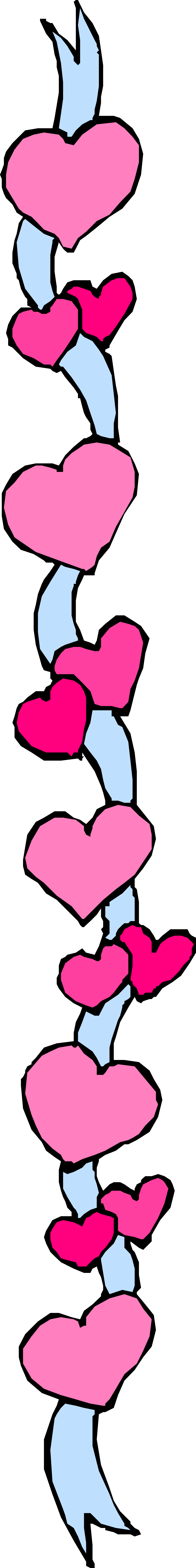 Vibrant Pink and Blue Shapes on Black Background Clipart