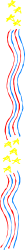 Colorful Wavy Borders and Bars Clipart on Black Background