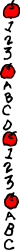 Borders and Bars Clipart: Vibrant Red and White Circles on Black Background