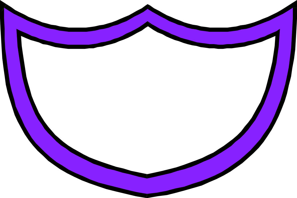Purple Shield on Black Background Clipart - Eye-Catching Graphics