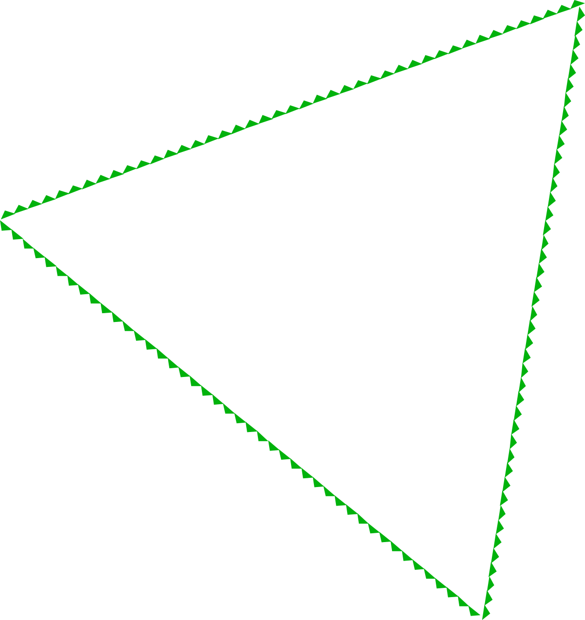 Triangle Clipart with Green Border - Versatile Graphic Design Element