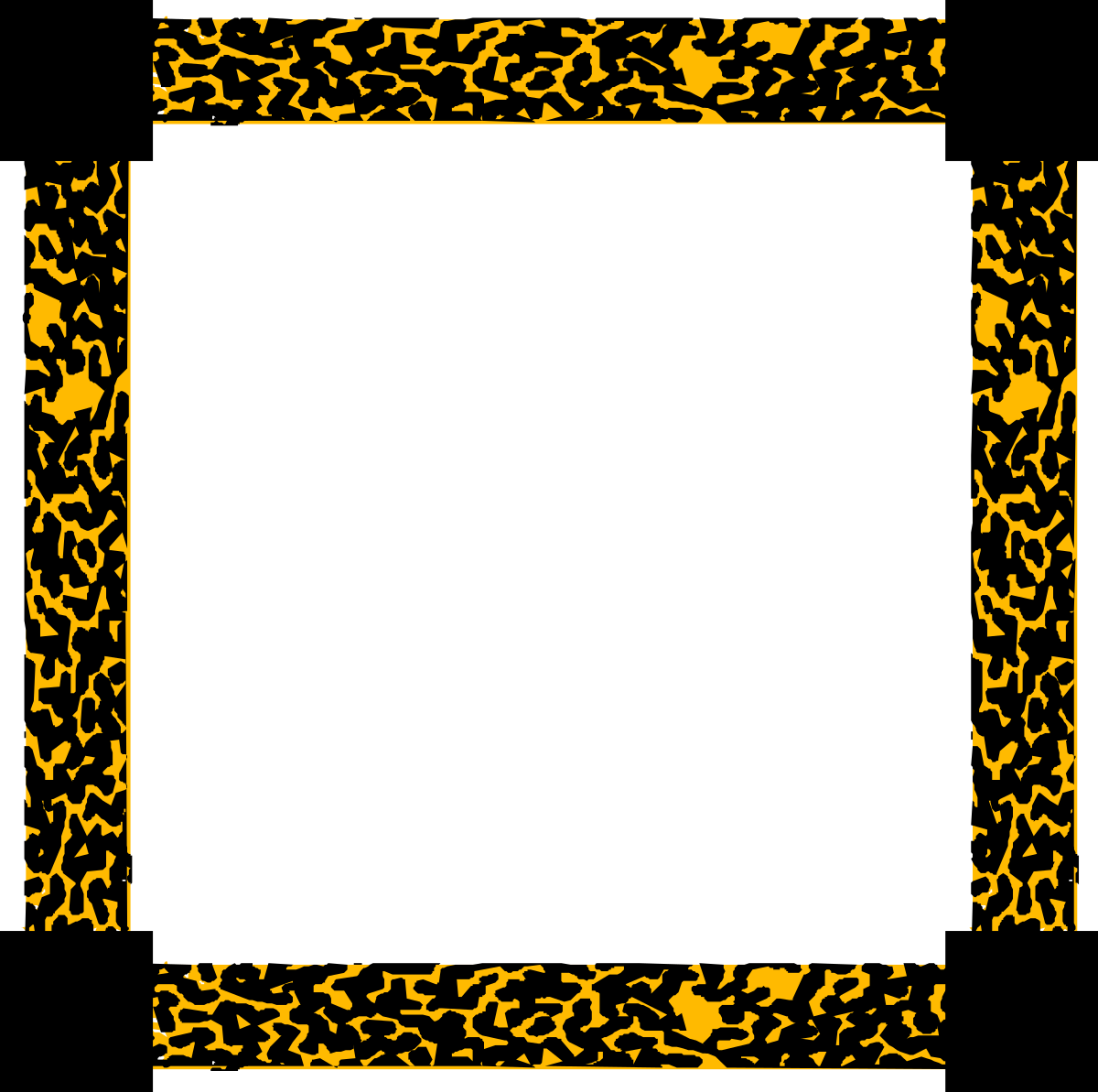 Elegant Floral and Leaf Square Frame Clipart for Creative Designs