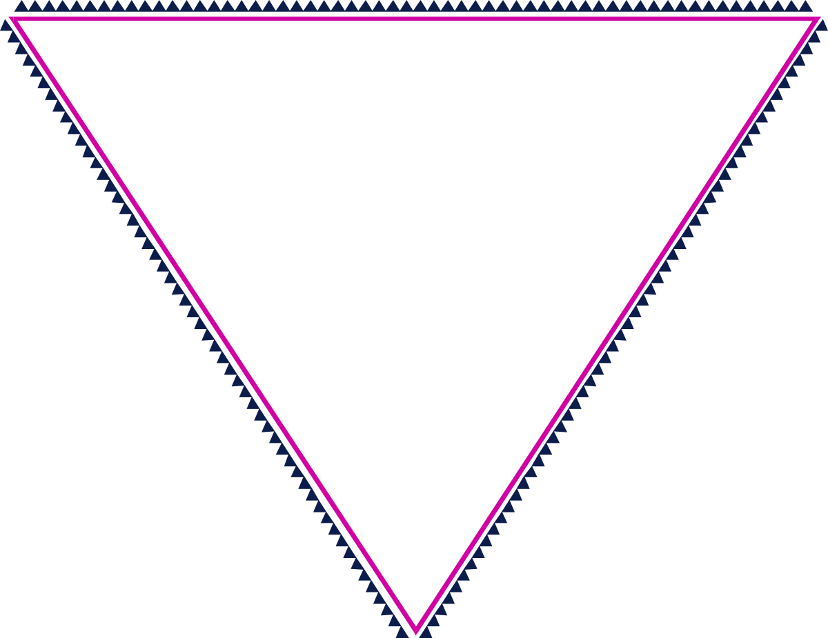 Stylish Triangle Clipart with Center Lines - Border Design