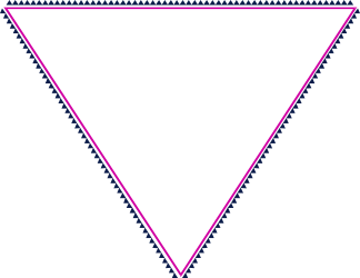 Stylish Triangle Clipart with Center Lines - Border Design