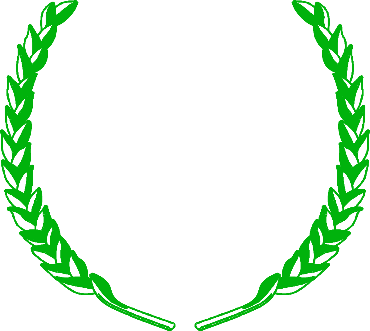 a laurel wreath with green leaves clip art png transparent Laurel Wreath Clipart with Green Leaves - Elegant Borders and Plants Design