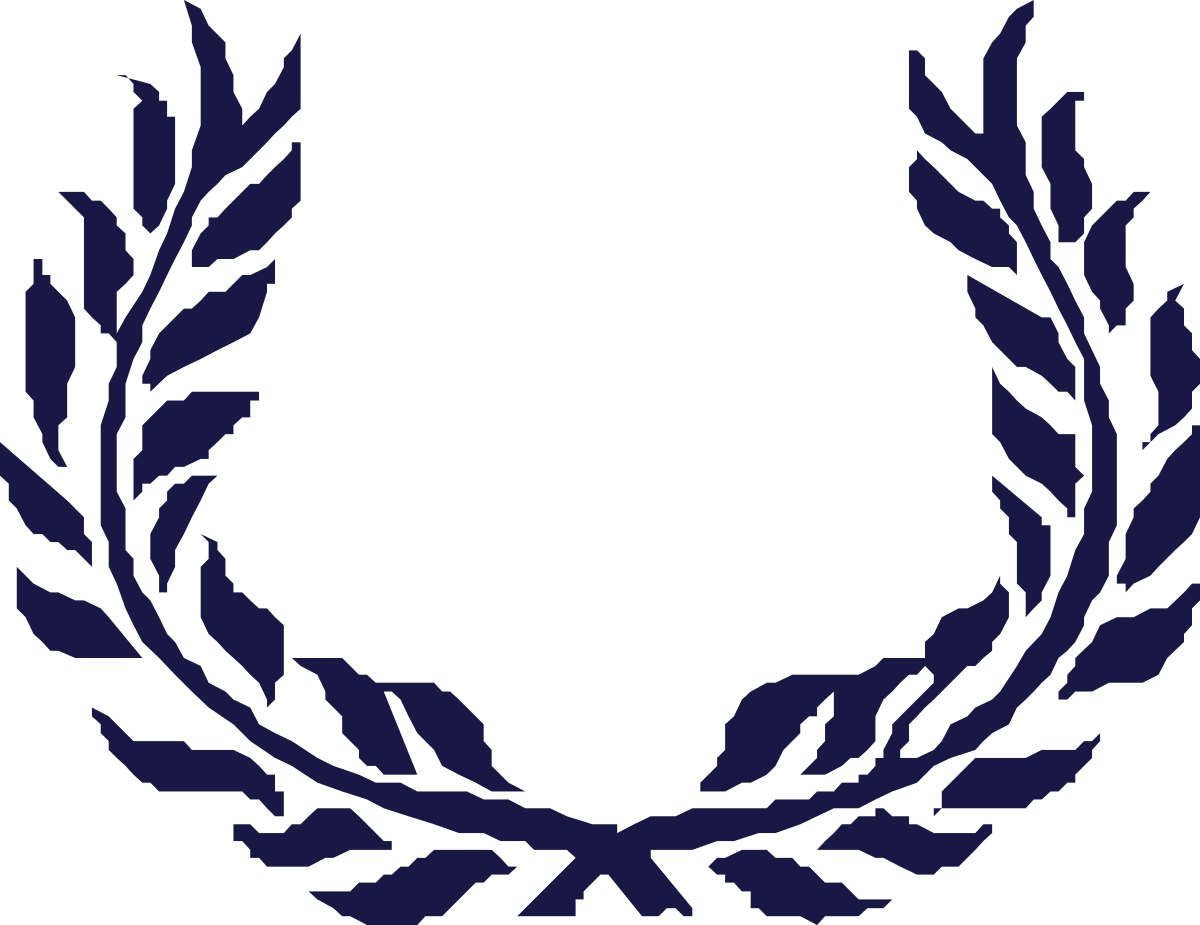 Laureled Wreath on Black Background Clipart - Elegant Decorative Borders