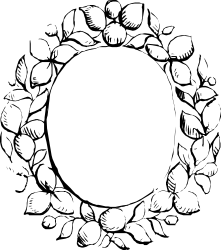 Circle of Leaves Clipart - Elegant Borders & Plant Designs