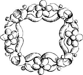 Black and White Wreath Clipart: Elegant Borders and Plants Design