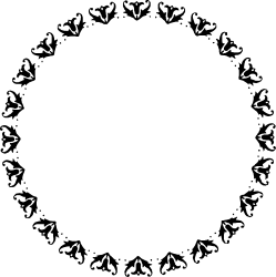 Moon Clipart: Black and White Borders with Plants