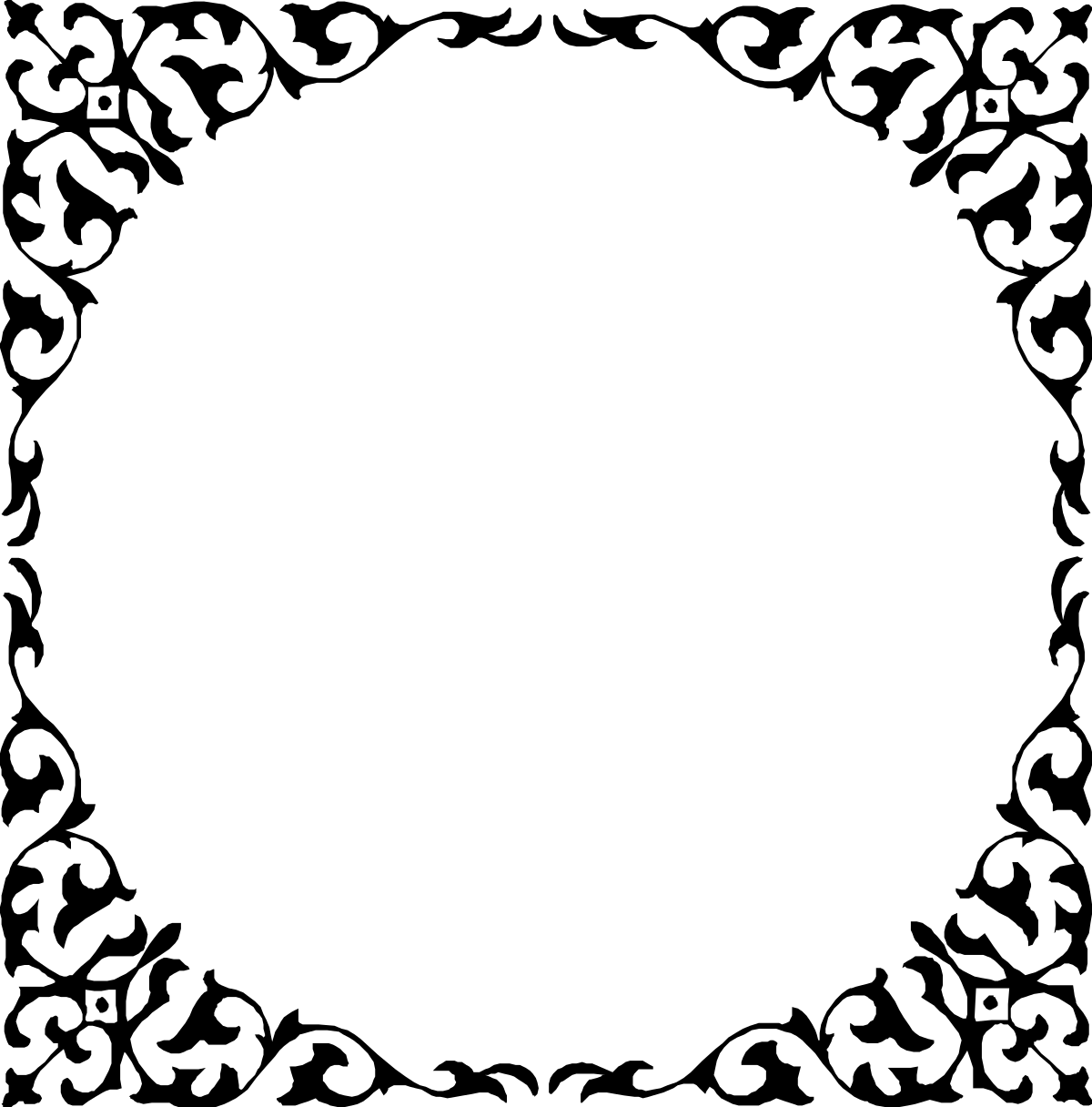 a black square with a white border clip art png transparent Black Square with White Border Clipart - Stylish Geometric Design