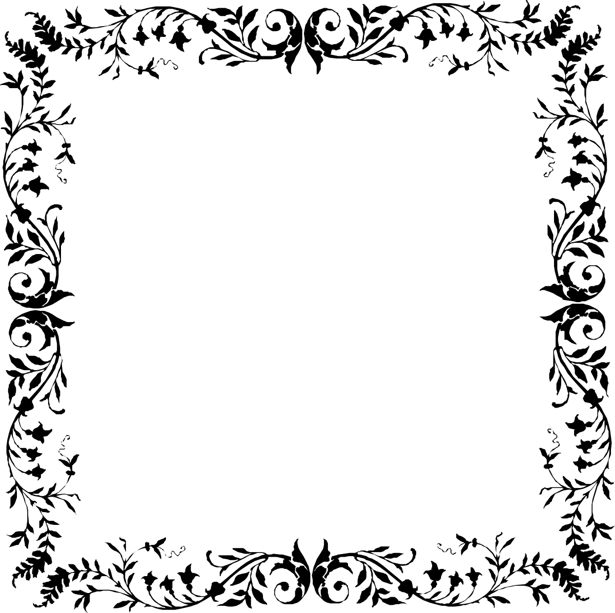 a black background with a white circle clip art png transparent Borders and Plants Clipart with White Circle on Black Background