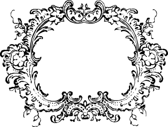 Black and White Floral Frame Clipart - Elegant Borders and Plants Design
