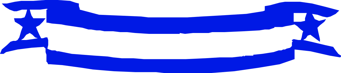 Blue and White Flag Clipart with Elegant White Outline