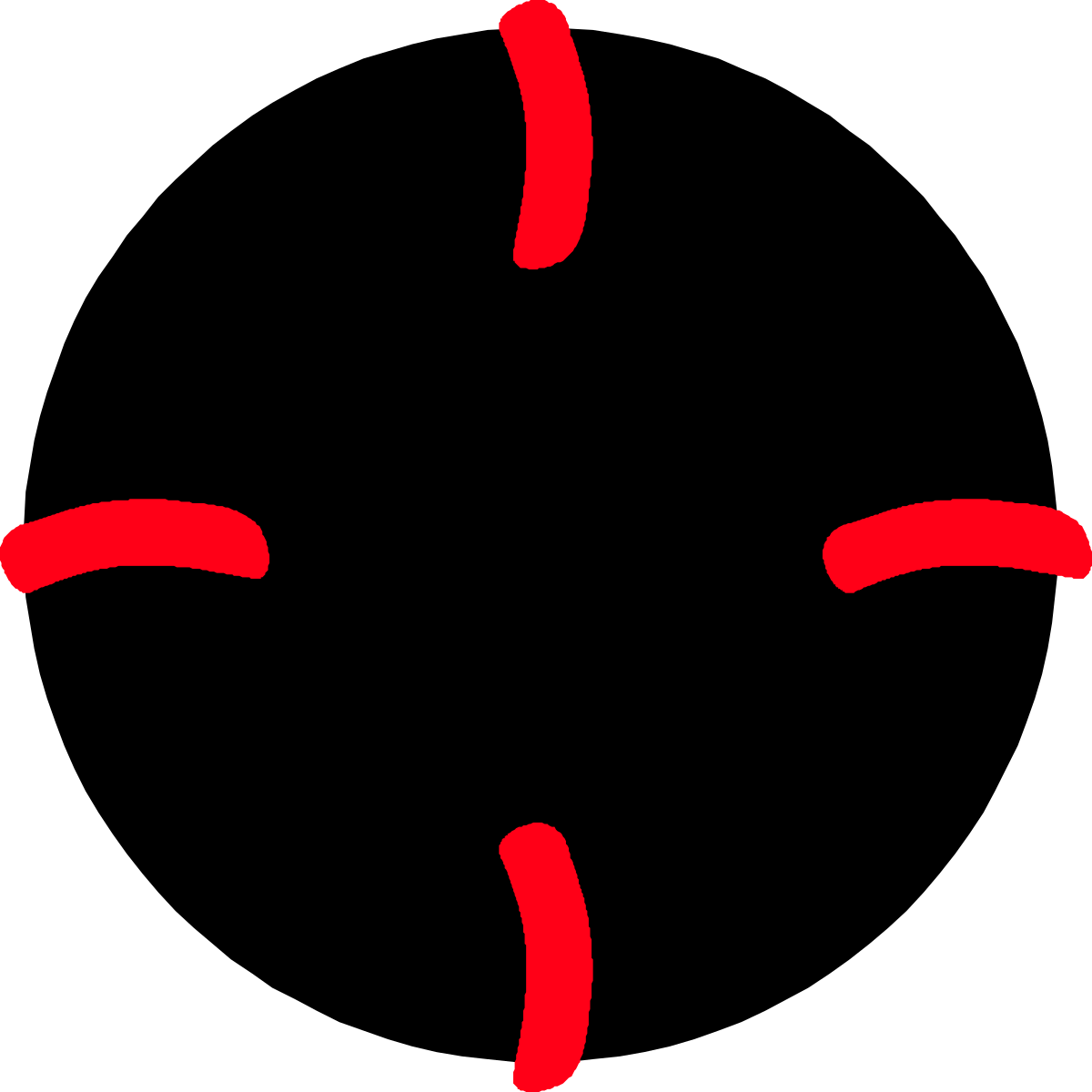 Red Cross with Two Faces Clipart - Versatile and Unique Border Design