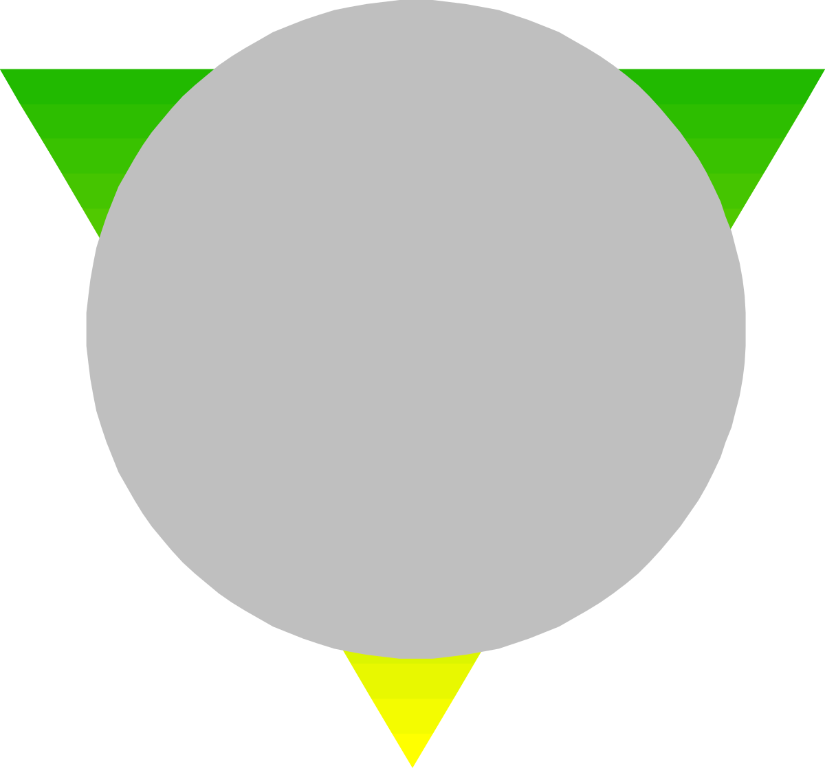 Vibrant Circle with Yellow Triangle Border Clipart