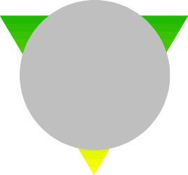 Vibrant Circle with Yellow Triangle Border Clipart