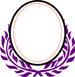 Purple Wreath Clipart with White Center - Elegant Border Design