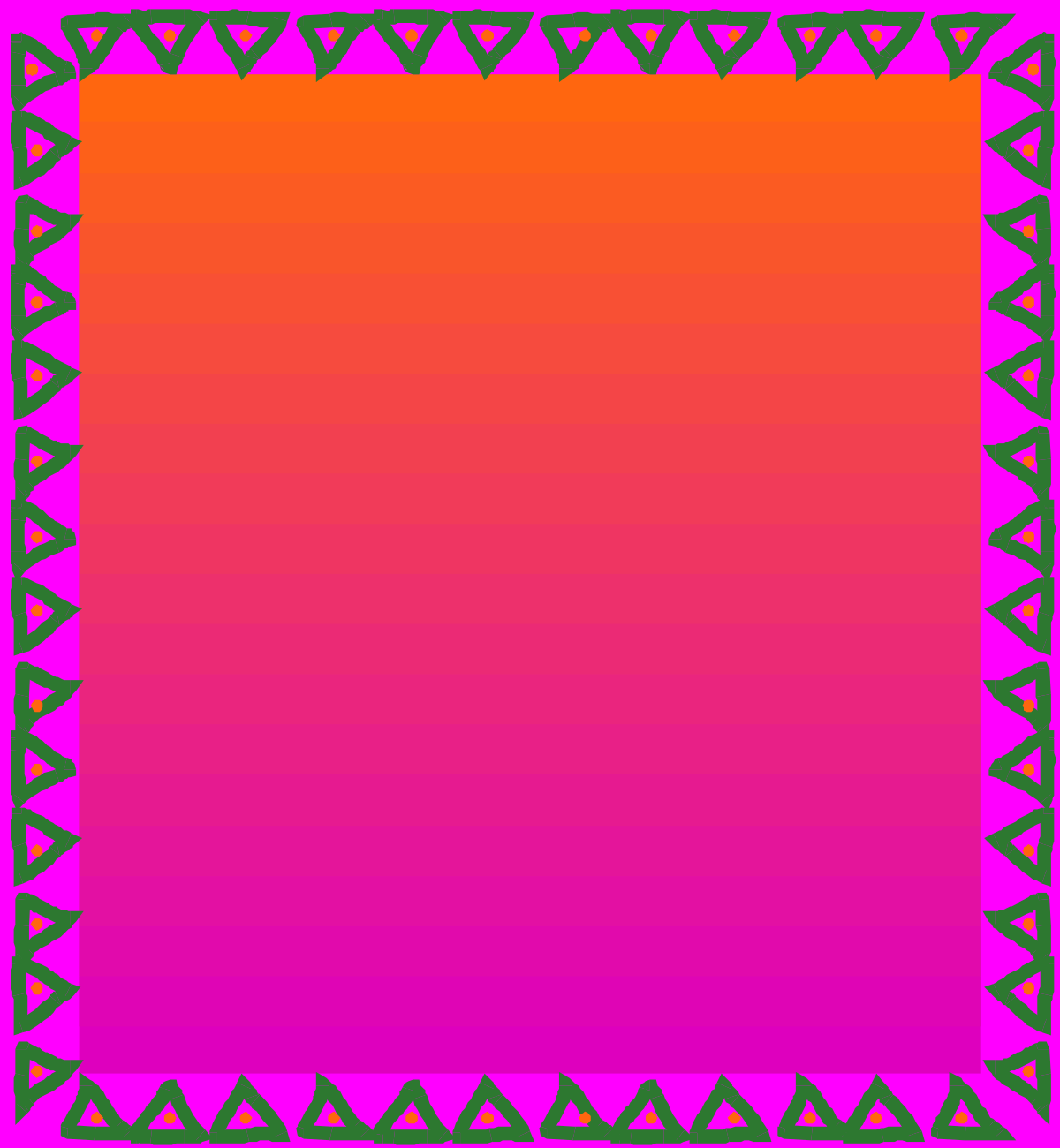 Square Frame with Triangles - Decorative Borders Clipart