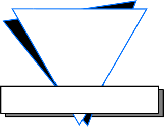 Blue Triangle with White Arrow Clipart for Business Borders