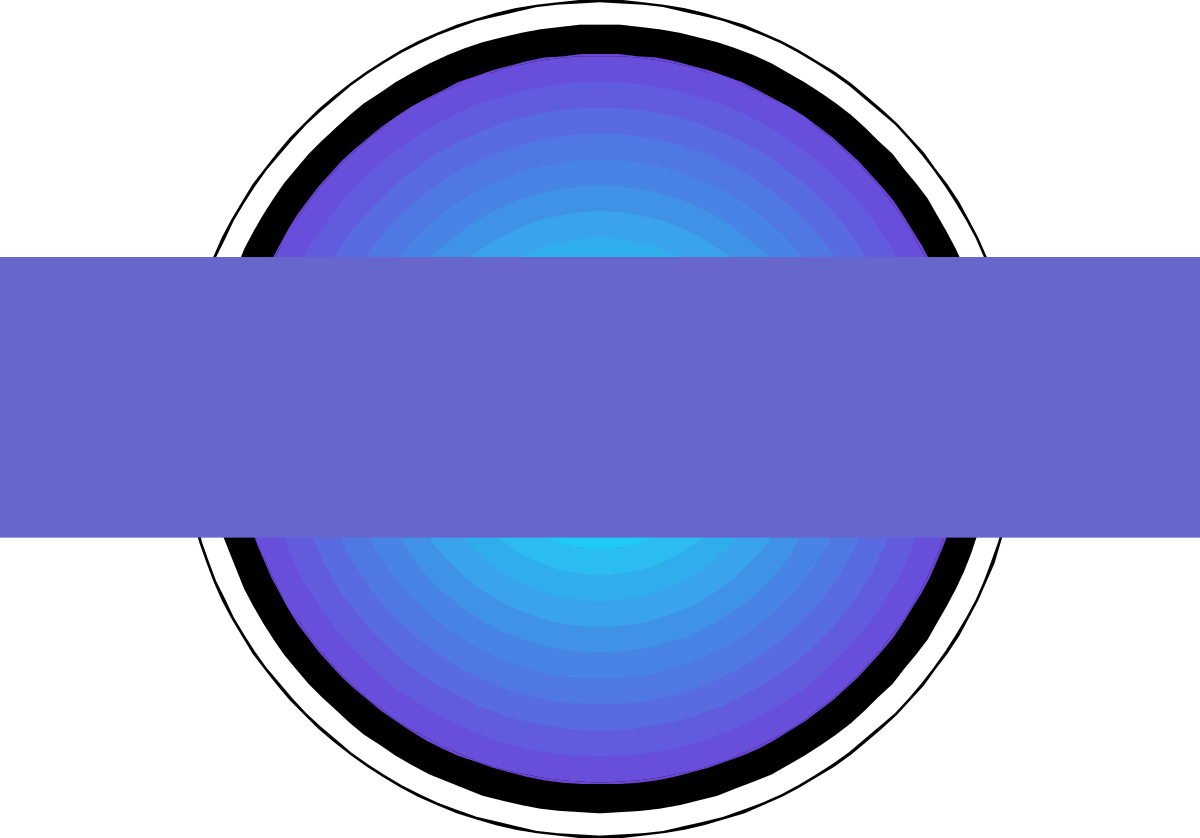 Blue Circle with Stripe - Creative Clipart for Modern Designs