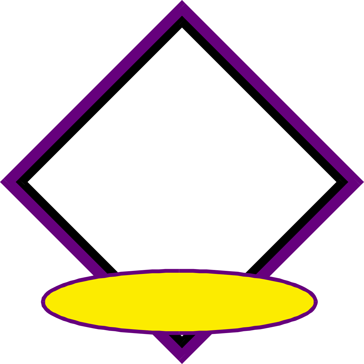 a purple and yellow diamond with a white center clip art png transparent Purple and Yellow Diamond Clipart with White Center - Eye-Catching Graphic