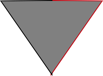 Triangle Clipart with Striking Red Bottom Border for Creative Designs