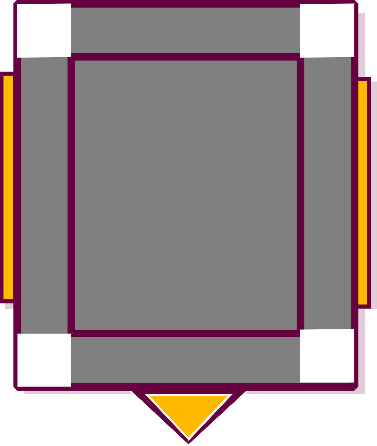 Purple and Yellow Frame with White Border Clipart for Business Designs