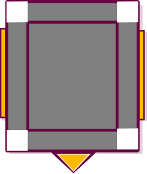 Purple and Yellow Frame with White Border Clipart for Business Designs