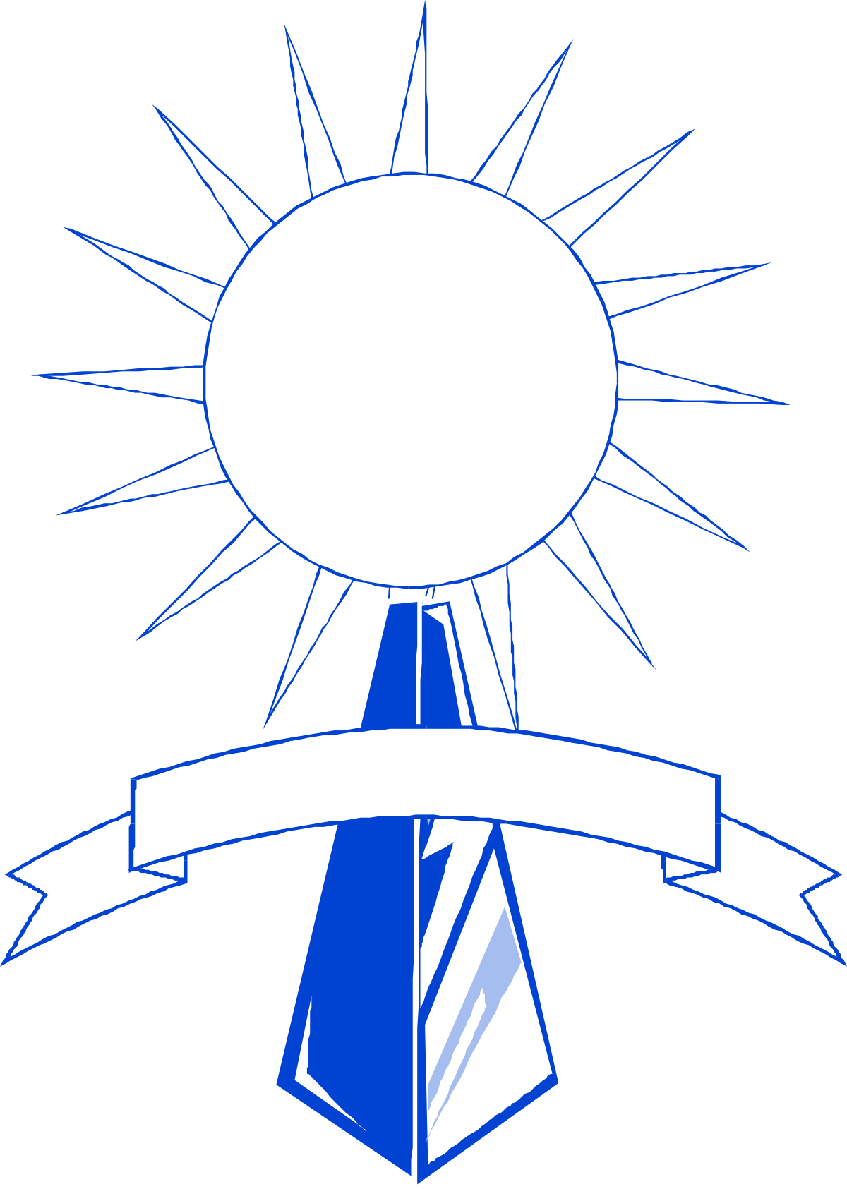 Tie with Sun Behind - Vibrant Clipart for Unique Designs