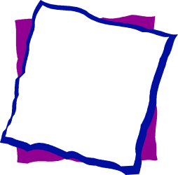 Blue Border Clipart - Square White Paper Design for Creative Uses