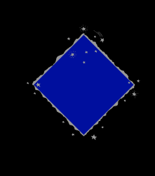Blue Square with Stars Clipart - Versatile Graphic Element for Creative Projects