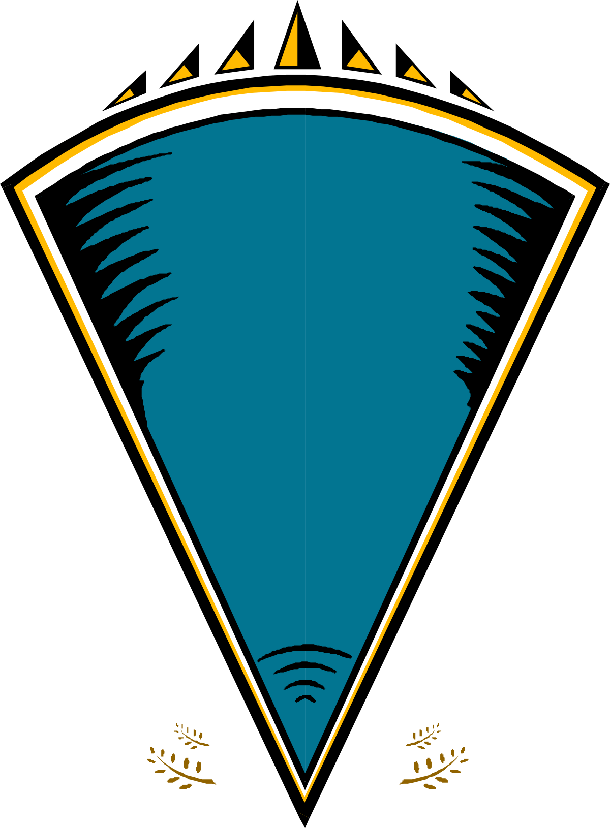 Yellow Bordered Triangle Clipart - Eye-Catching Graphic Design Element