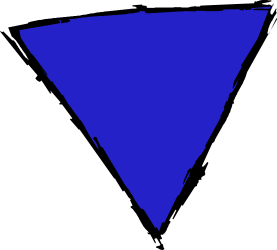 Blue Triangle Clipart on Black Background - Stylish and Modern Design