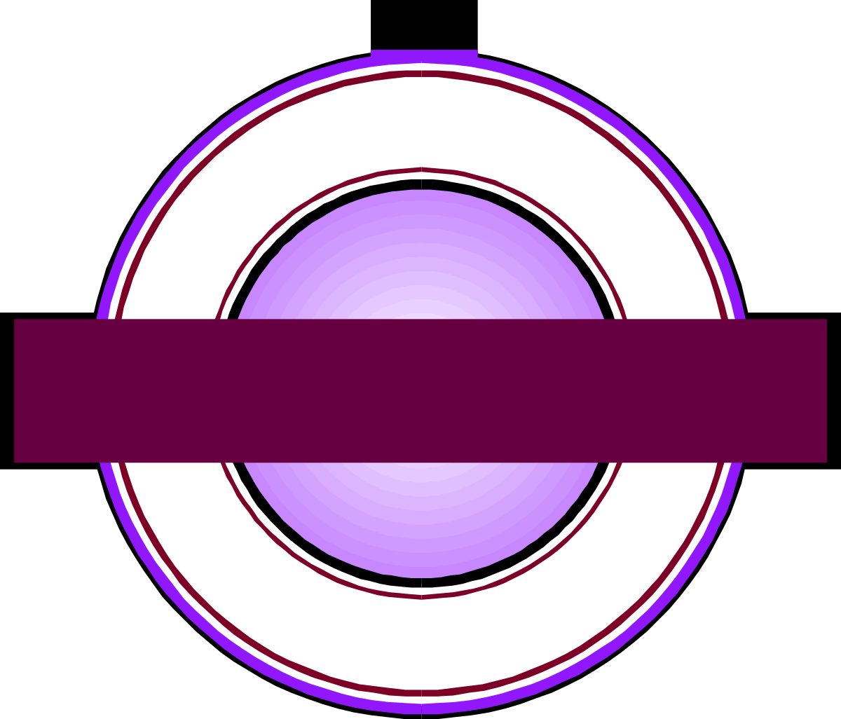 Purple Circle with Striped Border Clipart - Vibrant Graphic Design Element