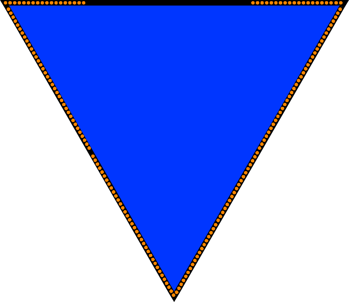 Triangle Clipart with Yellow Bottom Line - Creative Borders & Miscellaneous Designs