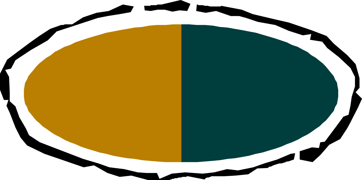 a circle with two different colors clip art png transparent Colorful Circle Clipart - Dynamic Two-Tone Design for Creative Projects