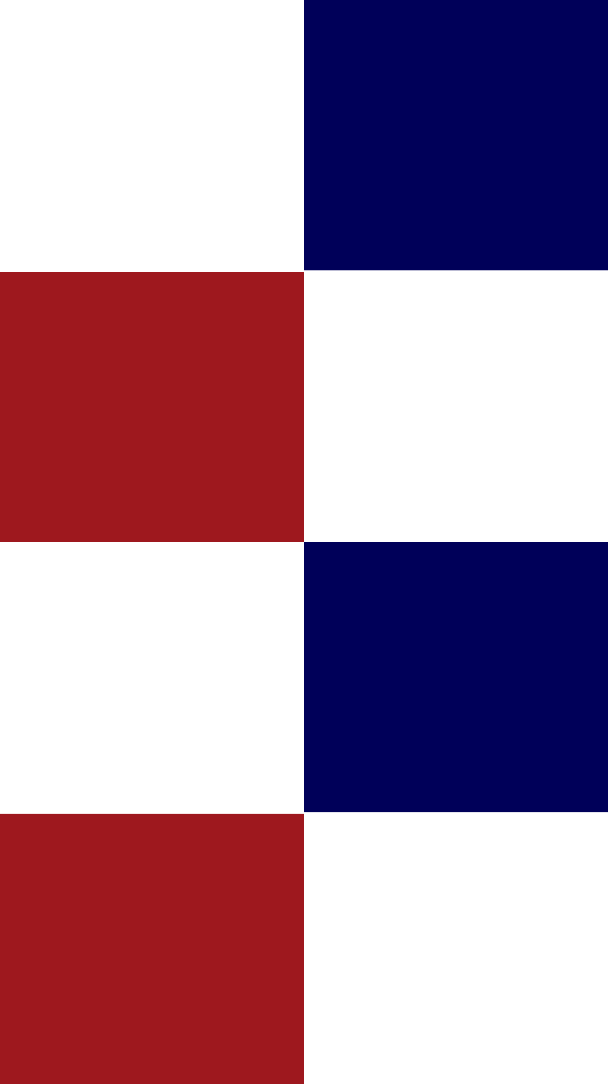 Colorful Red, Blue, and Black Square Clipart with White Background