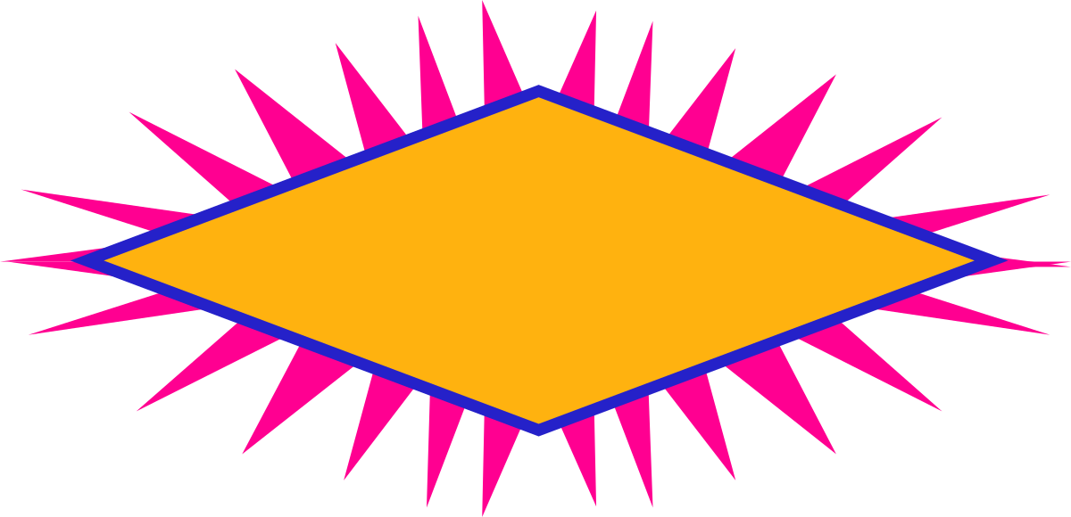 a yellow and blue diamond with a pink center clip art png transparent Yellow and Blue Diamond with Pink Center Clipart - Elegant Borders