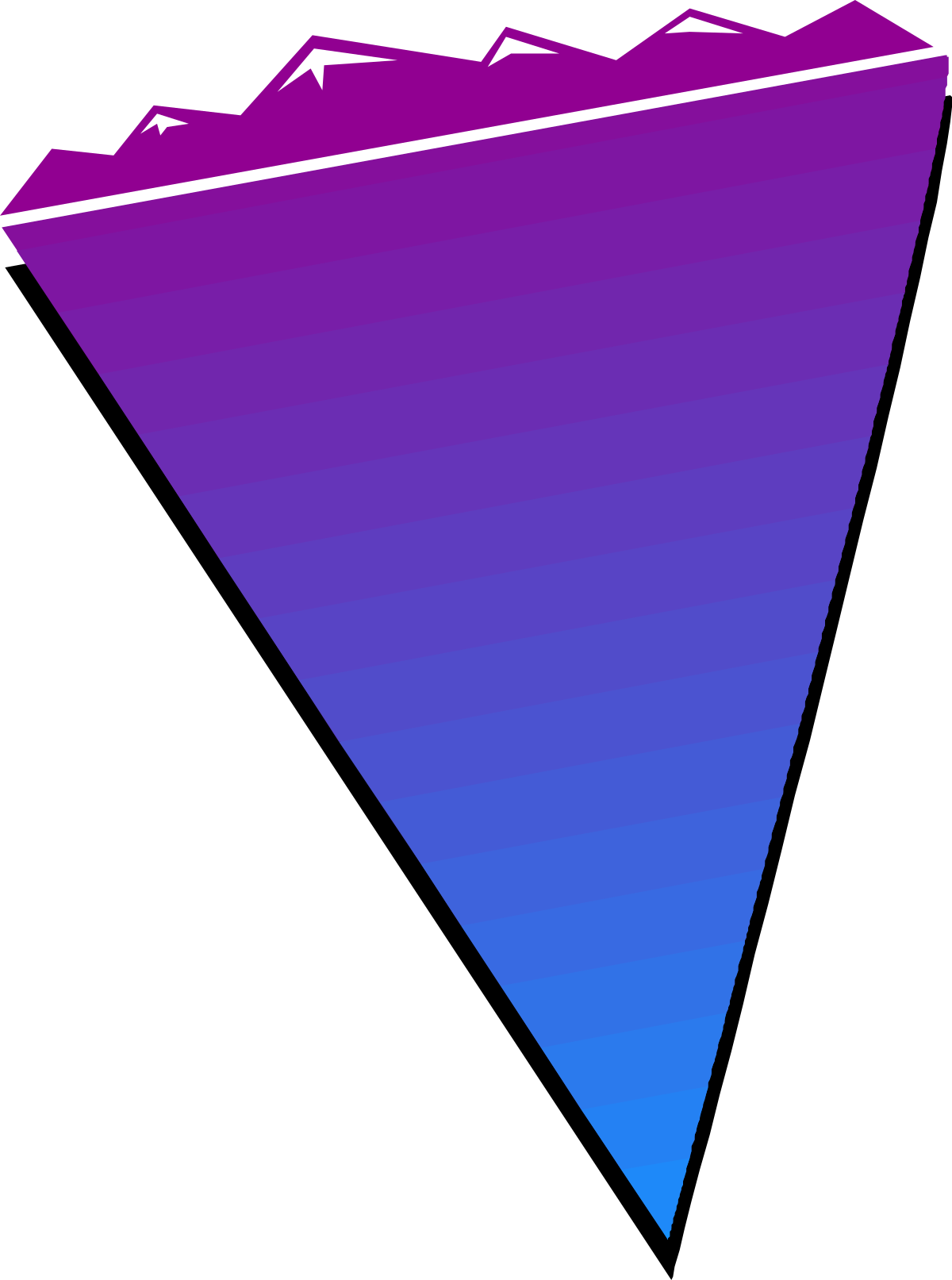 Purple Triangle with Blue Top - Creative Clipart for Various Designs