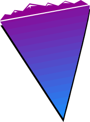 Purple Triangle with Blue Top - Creative Clipart for Various Designs