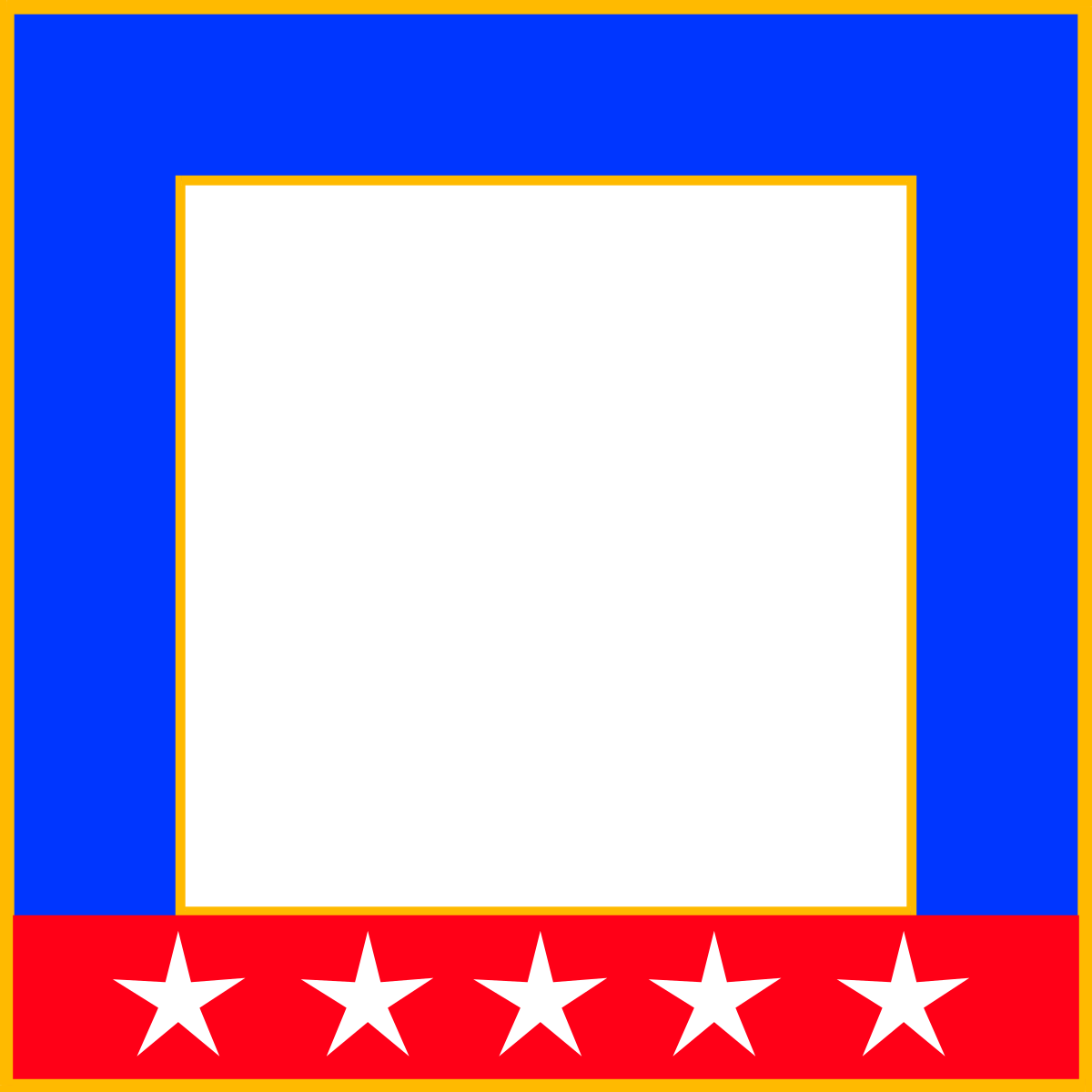 Borders Clipart: Captivating Blue and Red Frame with Stars for Business Use