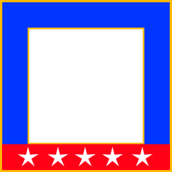 Borders Clipart: Captivating Blue and Red Frame with Stars for Business Use