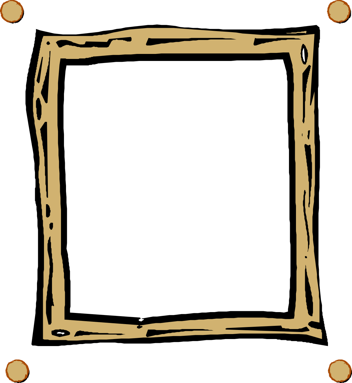 Square Frame with Brown Border Clipart - Versatile Design Element