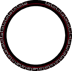 Circle Clipart with Bold Red Line - Versatile Borders Design