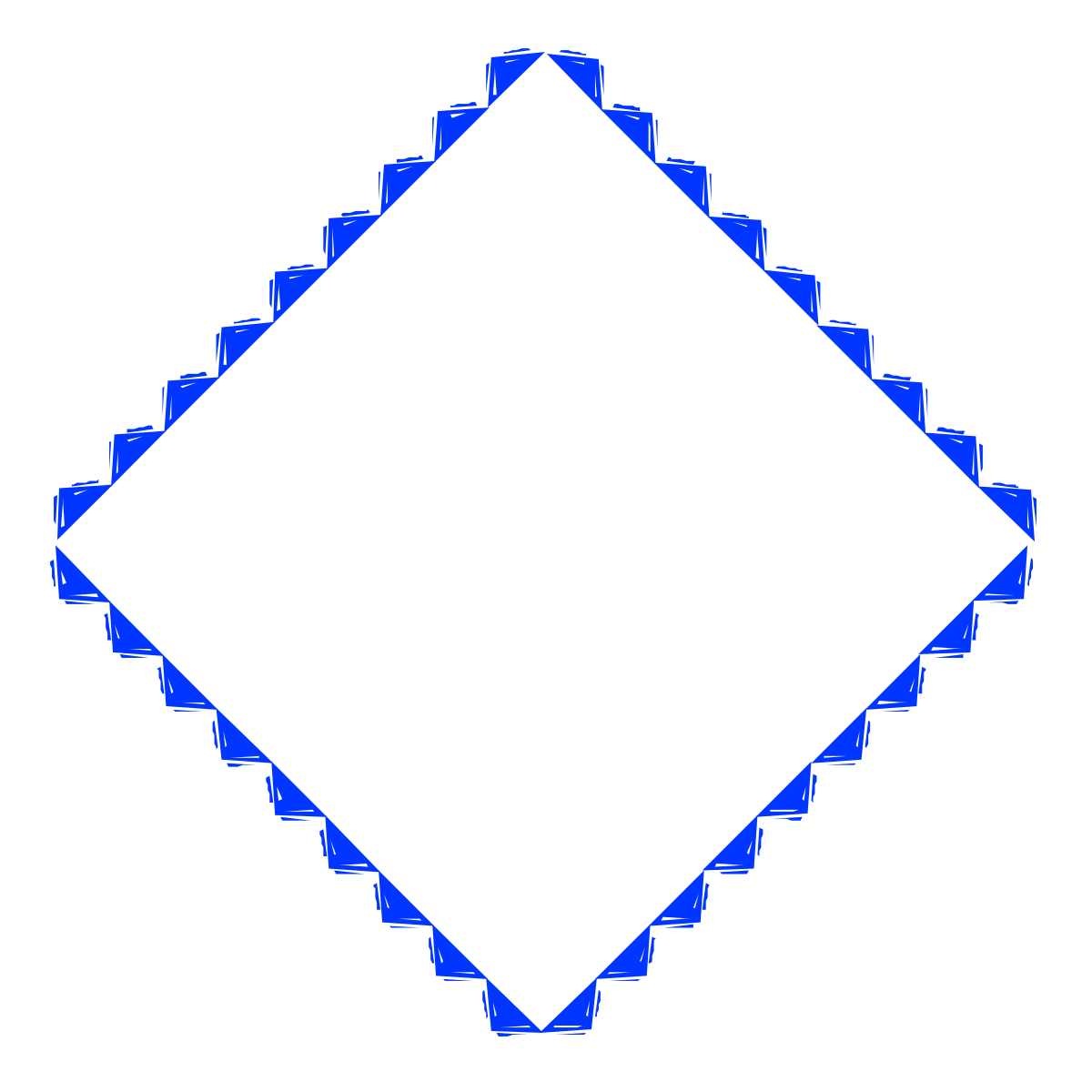 Square with Blue Diamond - Elegant Clipart Design for Versatile Use