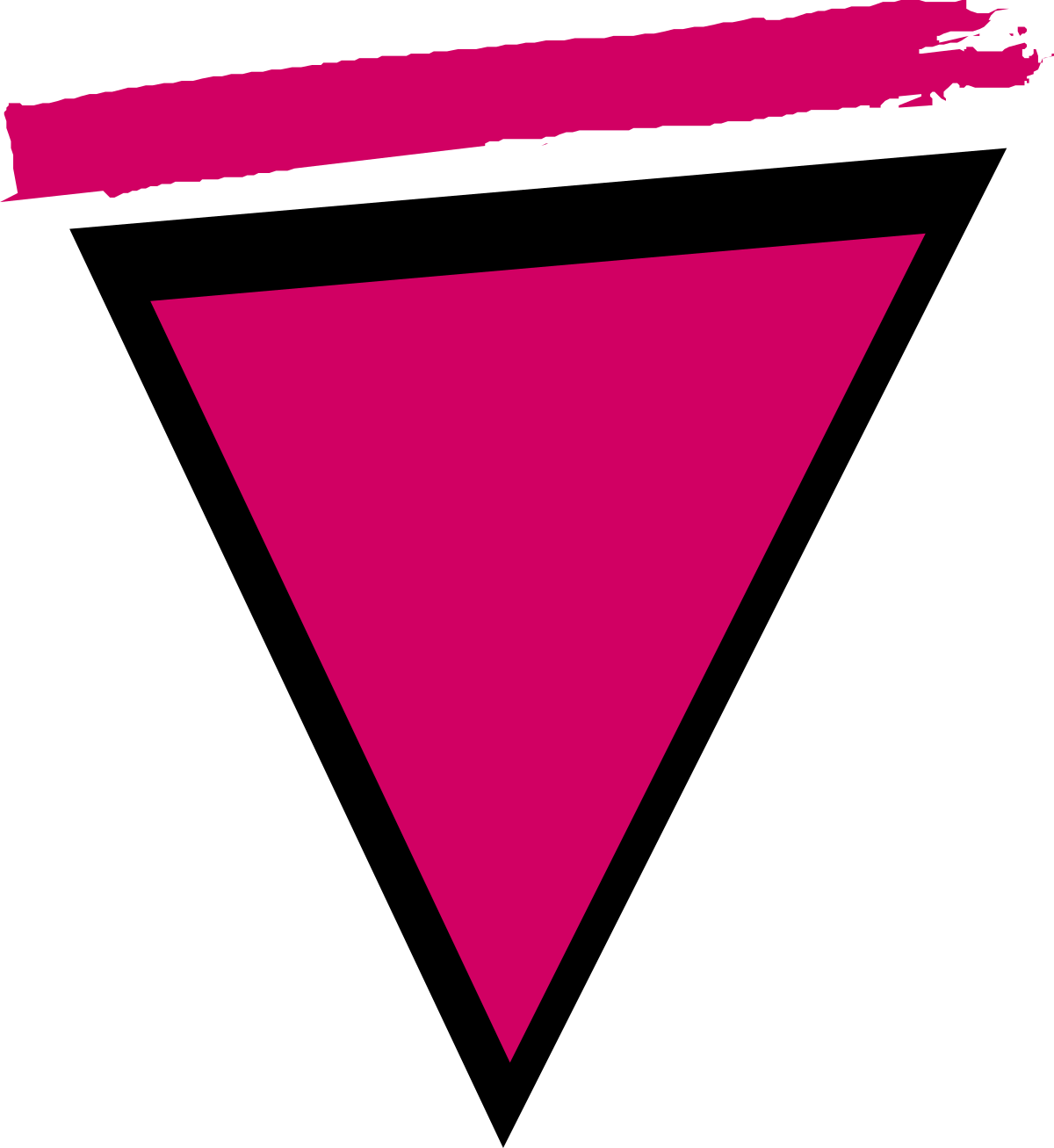 Pink Triangle on Black Background Clipart - Stylish Borders and Miscellaneous Graphics