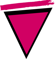 Pink Triangle on Black Background Clipart - Stylish Borders and Miscellaneous Graphics