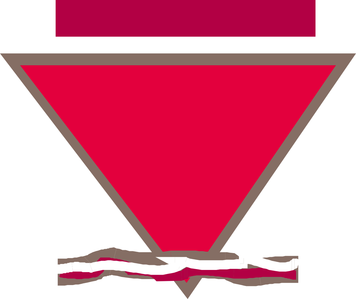 Red Triangle with White Overlay - Versatile Clipart Design