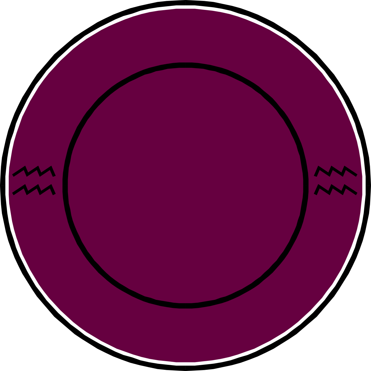 Purple Circle with Black Outline Clipart - Versatile SVG Design